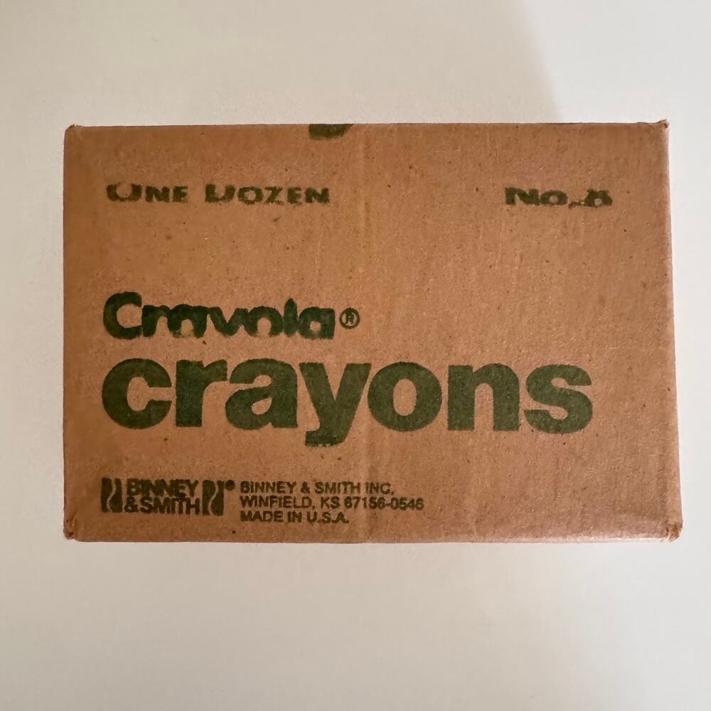 Vintage Crayola Crayons Binney & Smith "One Dozen" School Teacher Pack No. 8 NEW